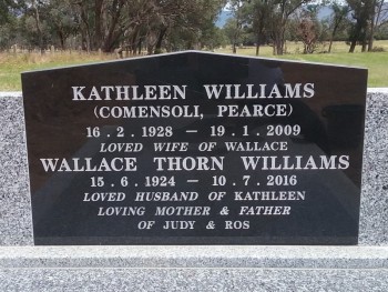 Wallace Thorn WILLIAMS - Moorngag Cemetery