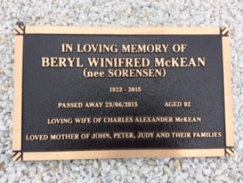 Beryl Winifred MCKEAN - Moorngag Cemetery