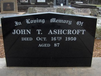 John T. ASHCROFT - Moorngag Cemetery
