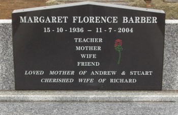 Margaret Florence BARBER - Moorngag Cemetery