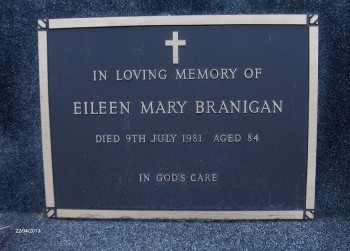 Eileen Mary BRANIGAN - Moorngag Cemetery