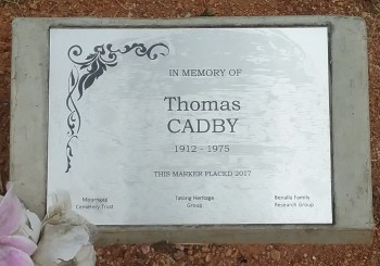 Thomas CADBY - Moorngag Cemetery