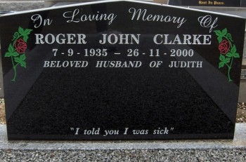 Roger John CLARKE - Moorngag Cemetery