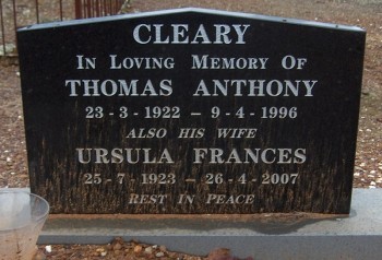 Thomas Anthony CLEARY - Moorngag Cemetery