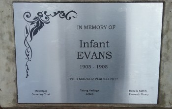 Unamed EVANS - Moorngag Cemetery