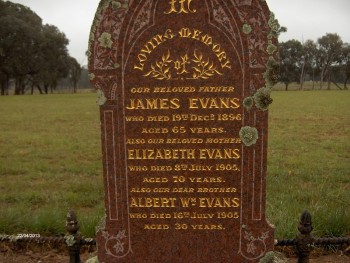 Albert William EVANS - Moorngag Cemetery