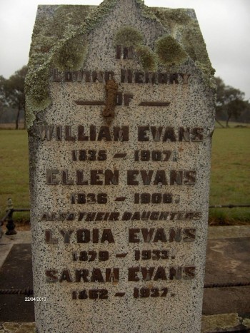 Sarah EVANS - Moorngag Cemetery