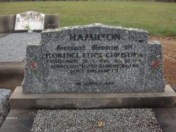 Florence Ethel Christina HAMILTON - Moorngag Cemetery