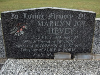 Marilyn Joy HEVEY - Moorngag Cemetery