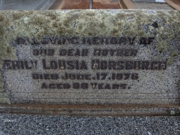 Emily Louisa HORSBURGH - Moorngag Cemetery