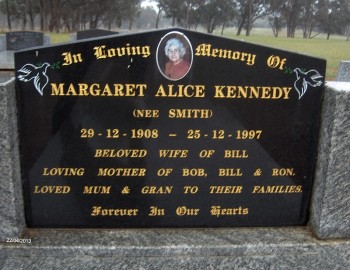 Margaret Alice KENNEDY - Moorngag Cemetery