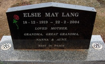 Elsie May LANG - Moorngag Cemetery
