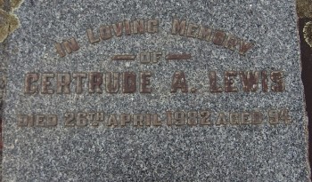 Gertrude Agnes LEWIS - Moorngag Cemetery