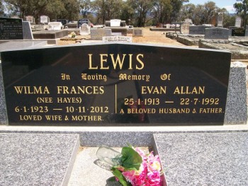 Alan Evan LEWIS - Moorngag Cemetery