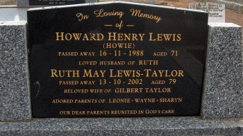 Ruth May LEWIS-TAYLOR - Moorngag Cemetery