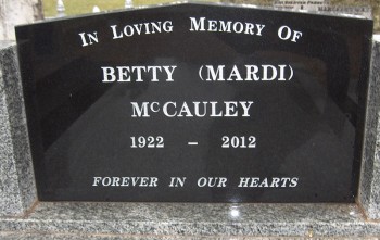 Betty (Mardi) MCCAULEY - Moorngag Cemetery
