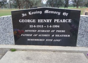 George Henry PEARCE - Moorngag Cemetery