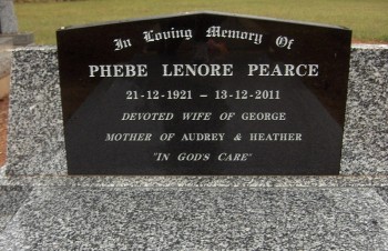 Phebe Lenore PEARCE - Moorngag Cemetery