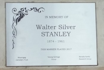 Walter Silver STANLEY - Moorngag Cemetery