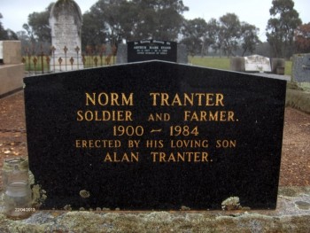 Norman George TRANTER - Moorngag Cemetery