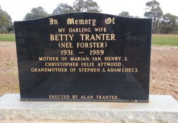 Elizabeth Anne TRANTER - Moorngag Cemetery