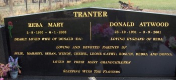 Donald Attwood TRANTER - Moorngag Cemetery