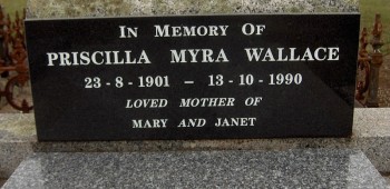 Priscilla Myra WALLACE - Moorngag Cemetery