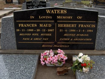 Herbert Francis WATERS - Moorngag Cemetery