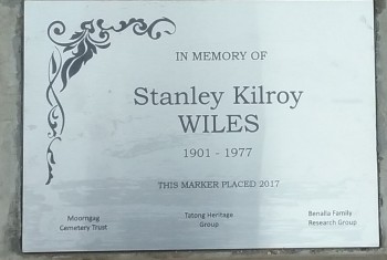Stanley Kilray WILES - Moorngag Cemetery