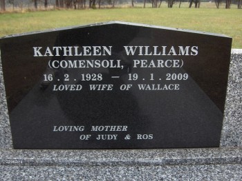 Kathleen Comensoli Pearce WILLIAMS - Moorngag Cemetery