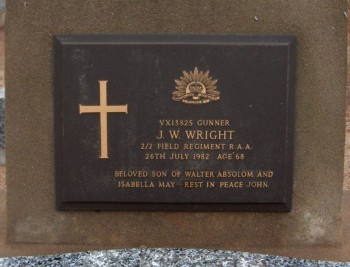 John Wesley WRIGHT - Moorngag Cemetery