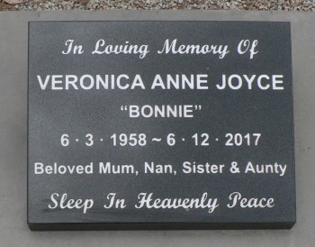 Veronica Ann 'Bonnie' JOYCE - Winton Cemetery