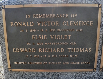 Ronald Victor Clemence EVANS - Winton Cemetery