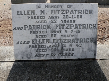 Ellen Mary FITZPATRICK - Winton Cemetery