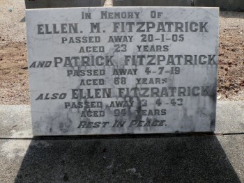 Frances Kathleen FITZPATRICK - Winton Cemetery