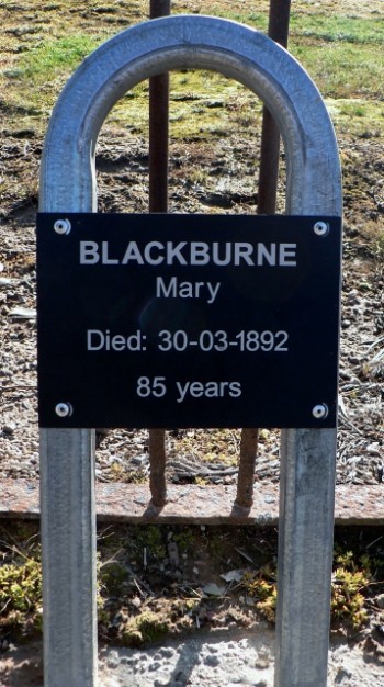 Mary BLACKBURNE - Winton Cemetery