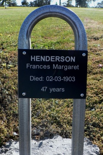 Frances Margaret (Fanny) HENDERSON - Winton Cemetery
