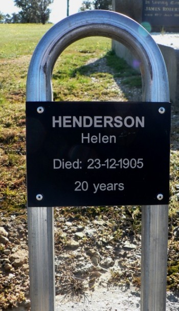 Helen HENDERSON - Winton Cemetery
