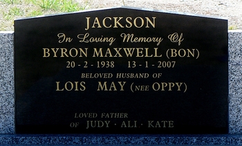 Byron Maxwell JACKSON - Winton Cemetery