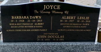 John Douglas JOYCE - Winton Cemetery