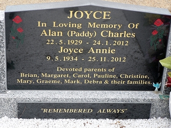 Joyce Annie JOYCE - Winton Cemetery