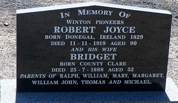 Robert JOYCE - Winton Cemetery