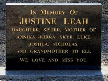 Justine LEAH - Winton Cemetery