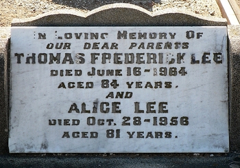 Alice LEE - Winton Cemetery