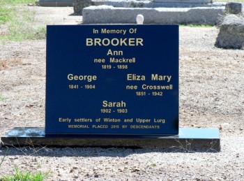 Sarah BROOKER - Winton Cemetery