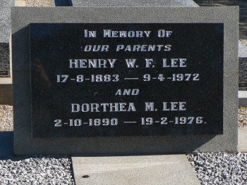 Henry W. F. LEE - Winton Cemetery