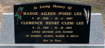 Madge Aileen LEE - Winton Cemetery