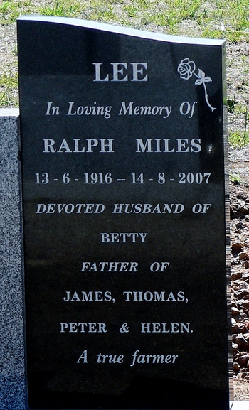 Ralph Miles LEE - Winton Cemetery