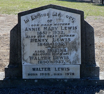 Rosina Virtue Carolina LEWIS - Winton Cemetery