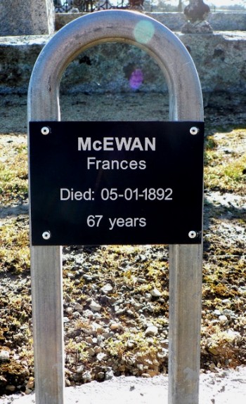 Frances MCEWAN - Winton Cemetery